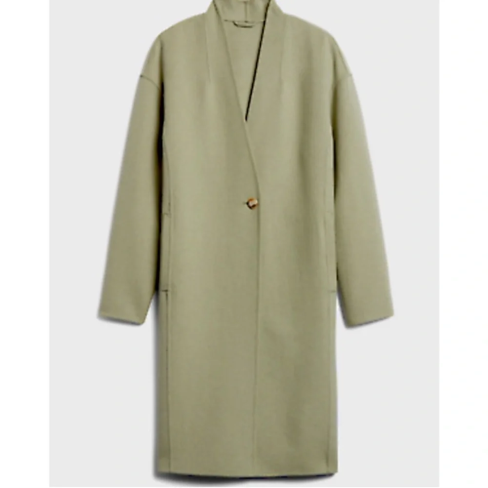 NWT Banana Republic Double-Faced Cocoon Coat Sage Green Size Medium - Picture 1 of 4